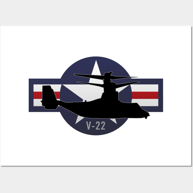 V-22 Osprey Military Airplane Wall Art by hobrath